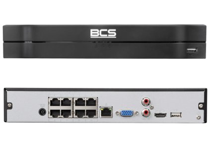 BCS-L-NVR0801-4KE-8P(2) - IP NVR s 8 kanálmi, až 16Mpx, 1x HDD, PoE, Ai - BCS LINE