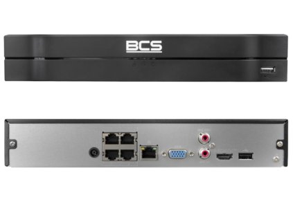 BCS-L-NVR0401-4KE-4P(2) - IP rekordér 4-kanálový, až 16Mpx, 1x HDD, PoE, Ai - BCS LINE