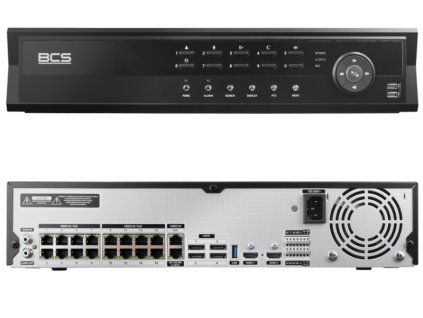 BCS-U-NVR3206-A-4K-16P(8TB) - IP rekordér 32-kanálový, do 12Mpx, 16xPoE, 1x8TB (vstavaný), RAID, eSATA - BCS Ultra