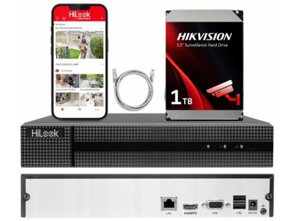 NVR-104MH-D-1TB - IP Rejestrátor 4-kanálový s diskem 1TB, až 6Mpx, H.265+, 1x SATA - HiLook od Hikvision