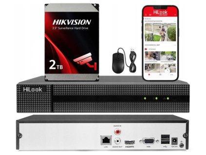 NVR-108MH-C-2TB - IP rekordér 8-kanálový s diskom 2TB, až 8Mpx, H.265+, 1xSATA, MD2.0 - HiLook od Hikvision