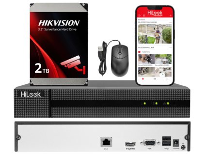 NVR-108MH-D-2TB - 8-kanálový IP rekordér s 2TB diskom, až do 6Mpx, H.265+, 1x SATA - HiLook od Hikvision