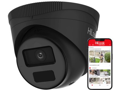 IPC-T241H-C BLACK - IP kopulová kamera 4Mpx, 2.8mm, IR20m, PoE - HiLook od Hikvision