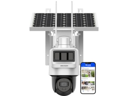 PTZ-S4-4G - Otočná kamera 4Mpx LTE/4G so solárnym napájaním, 2.8mm, Hybrid Light, Radar PIR+MW, Audio - Hilook od Hikvision