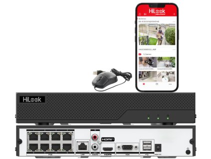NVR-108MH-C/8P(E) - 8-kanálový IP rekordér, 8x PoE, až do 8MPx, Detekcia pohybu 2.0 - Hilook od Hikvision