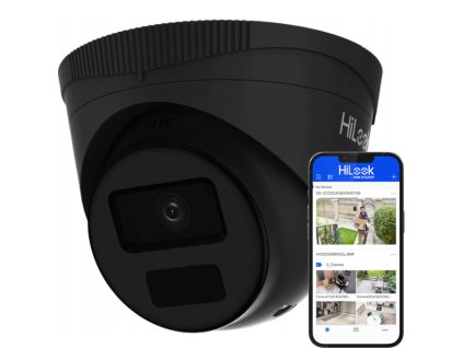 IPCAM-T4-P ČIERNA - IP kupolová kamera 4Mpx, 2.8mm, IR20m, PoE - HiLook od Hikvision