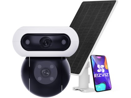 CB90x/SP KIT - WiFi rotujúca kamera 2x 2K+ 4G, Dual Light 35m, Solárny panel, Audio - EZVIZ