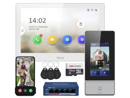 IP-VIS-ULTRA-W - IP videovrátnik, 10" LCD, WiFi, čítačka, kódovač, rozpoznávanie tváre - HiLook od Hikvision