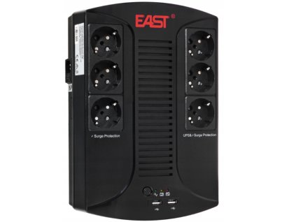 UPS850-D-LI/LED - UPS zdroj LED, 850VA/510W, 6x230V, Line-Interactive - EAST