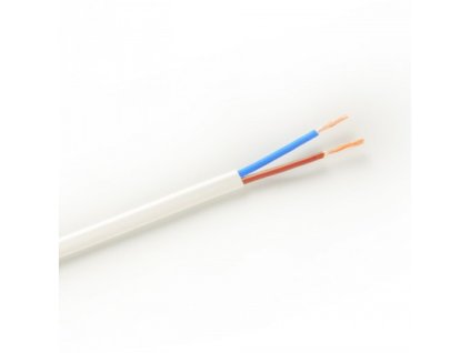 Elektrický kábel H03VVH2-F 2x0,5 300/300V biely 100m KAB2X050