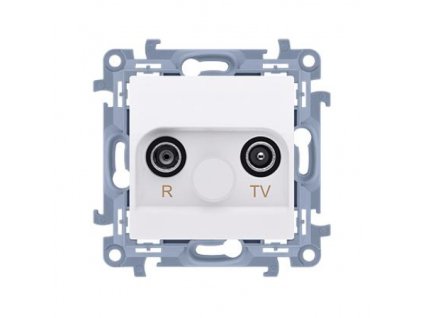 KONTAKT-SIMON Zásuvka RTV Simon 10 priechodná 10dB modul biela