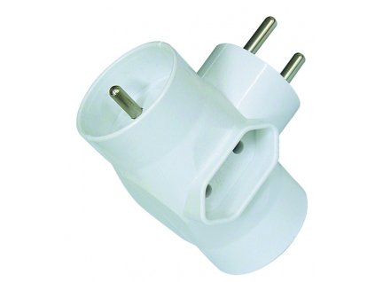 Elektrická rozdvojka RW 2-1 230V biela