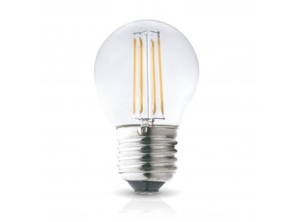 LED žiarovka E27, 4W, 3000K, 230V, LED filament, globo KAFMBE274WCB