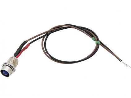 Kontrolka LED 5 mm (MODRÁ 12V) s Kábelom