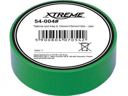 Izolačná páska 0,13mm/15mm/10m - zelená 54-004#