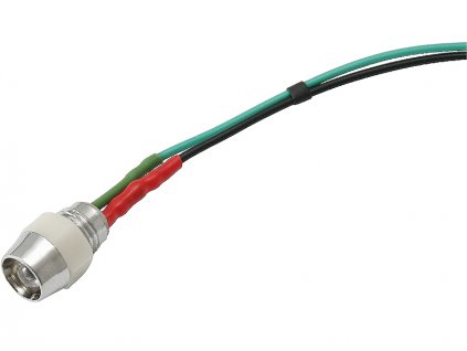 Kontrolka LED 5 mm (BIELA 12V) s Kábelom