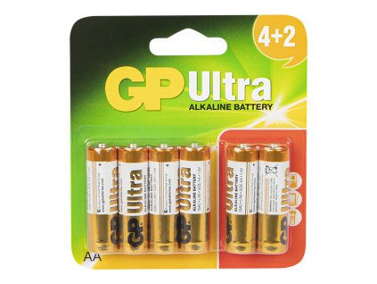 Alkalické batérie AA 1,5 LR6 GP ULTRA