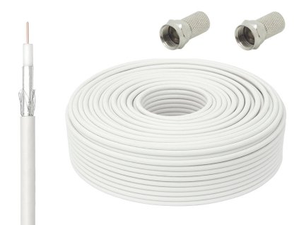 Koaxialny kábel 25m RG6U CCS 48x tienenie
