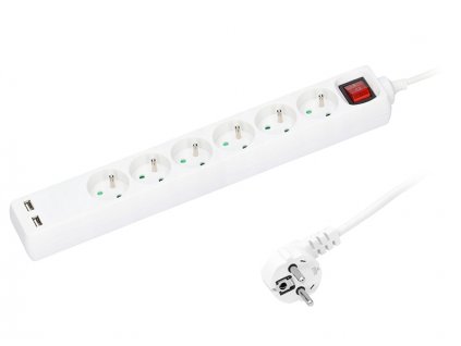 Predlžovačka s USB 5m PS-670WS