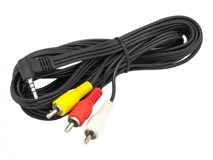 Prepojovací kábel Jack 3,5mm 4P-3xRCA 2,5m