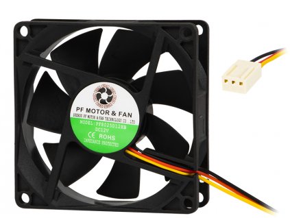 Ventilátor do PC 80x25 12V 8025D12 s guličkovým ložiskom