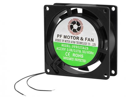 Ventilátor do PC 80x25mm 230V 8025FD s guličkovým ložiskom