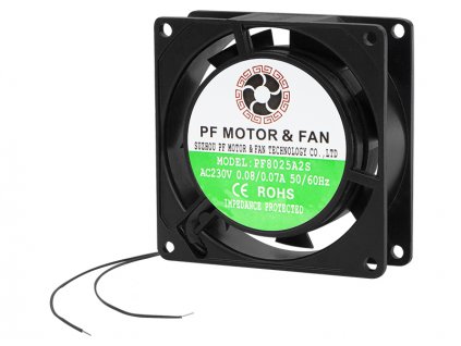 Ventilátor do PC 80x25mm 230V 8025FD s posúvnym guličkovým ložiskom