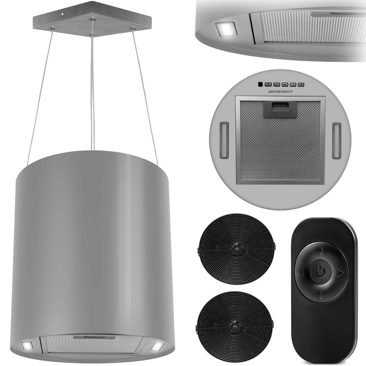 Berdsen Priestorový digestor 35 cm inox BT-226