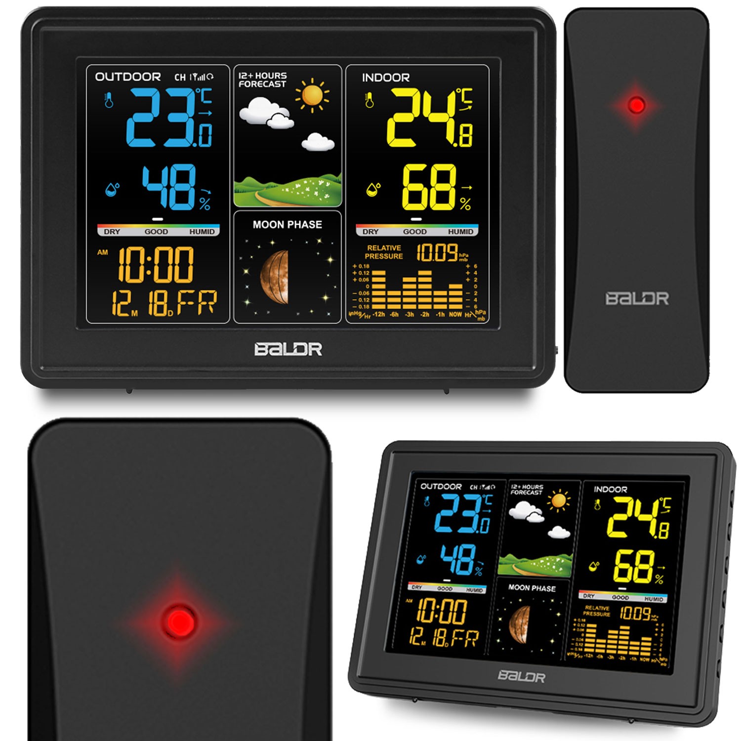 BALDR Meteostanica BD-907 čierna