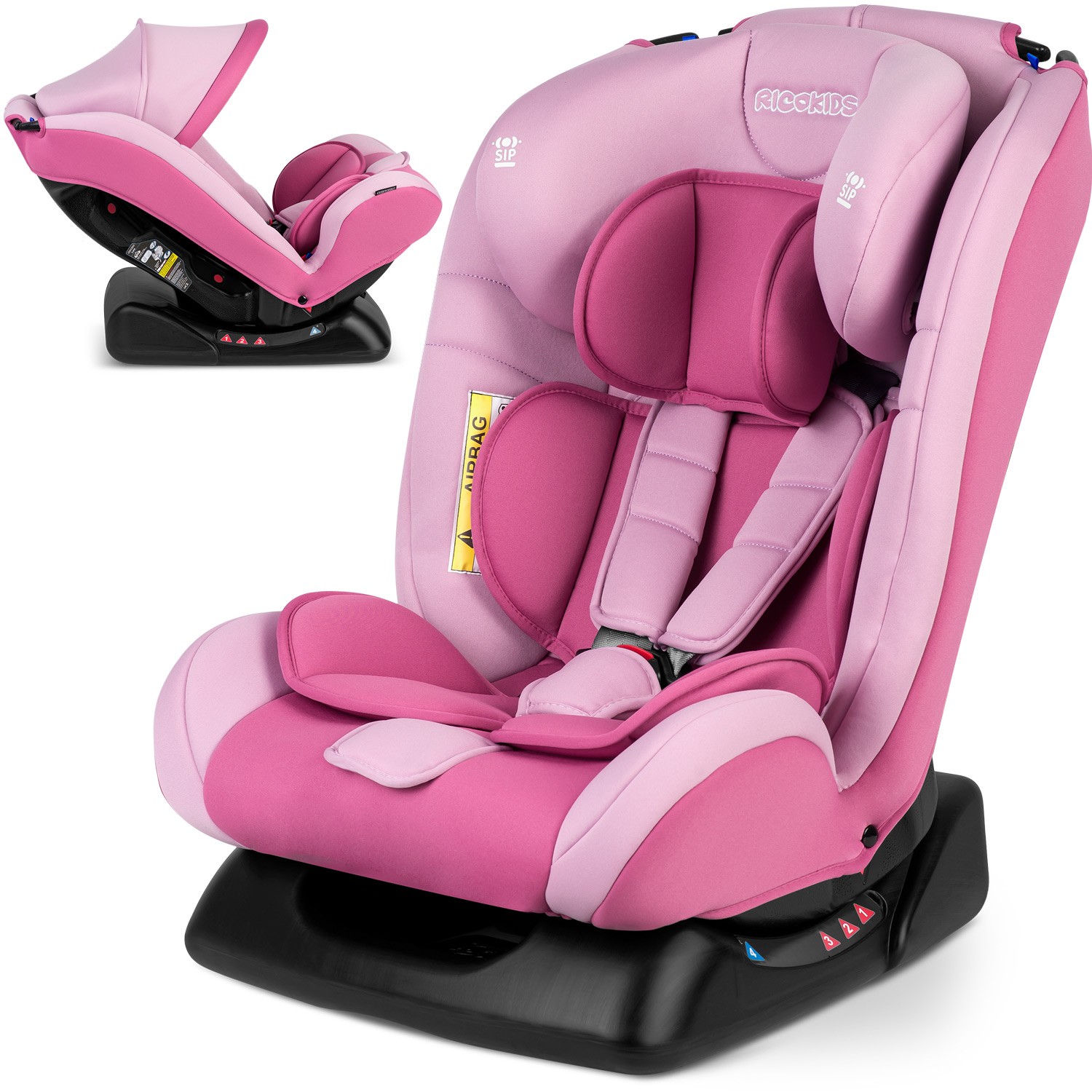 Autosedačka 0 - 36 kg Luco Ricokids pink