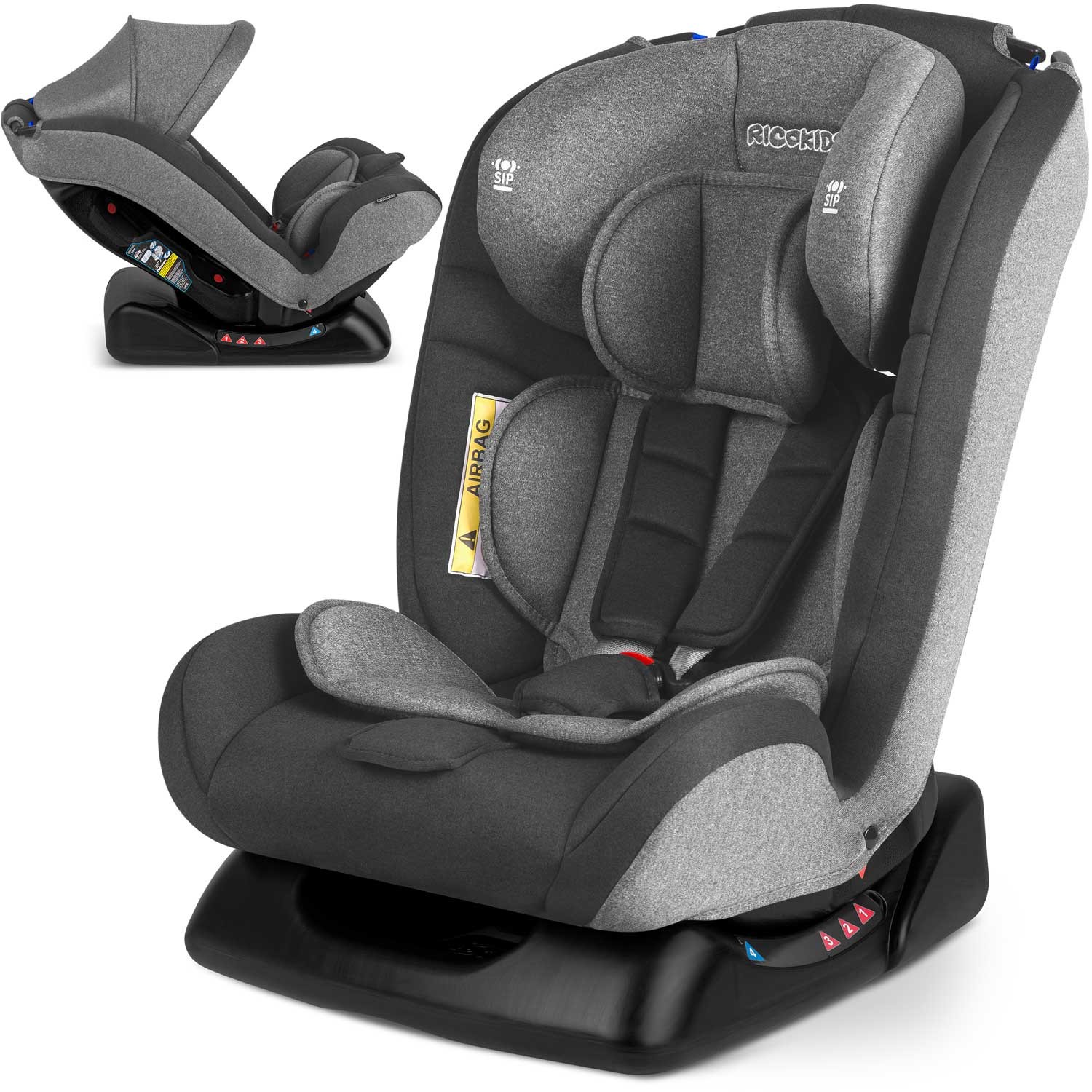 Autosedačka 0 - 36 kg Luco Ricokids sivá