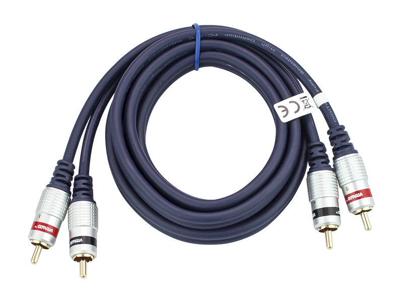 2xRCA 1,5m strieborný BLOW