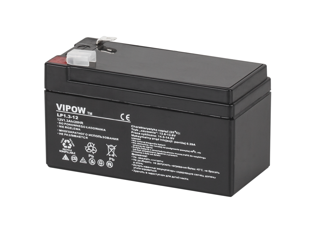 Gélová batéria 12V 1,3Ah VIPOW BAT0213