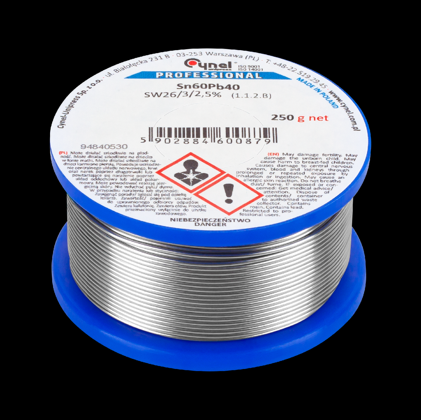 Cynel Cín na spájkovanie 2,00 mm / 250 g professional