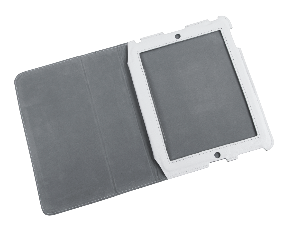 QUER Puzdro na iPad 3 kožené biele