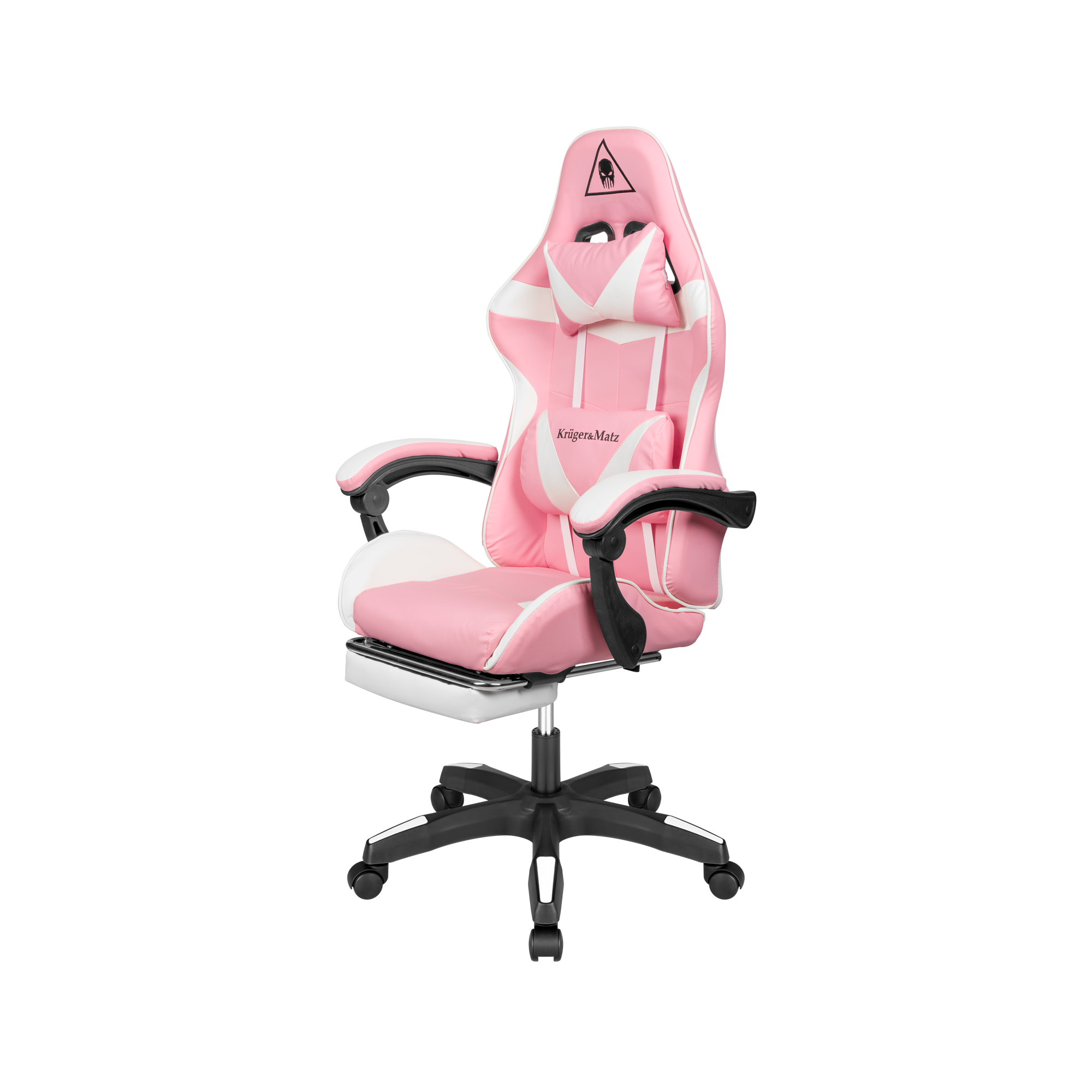Herná stolička Kruger&Matz Warrior GX-150 White-pink