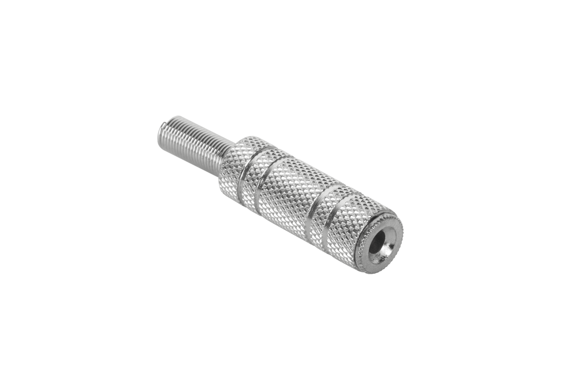 Jack zásuvka 3,5 mm mono kovová na kábel L-GNI0012M