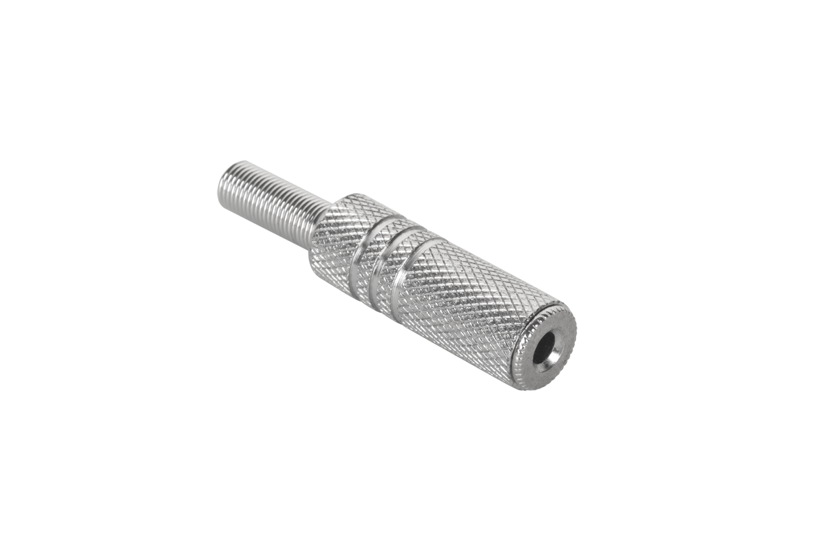 Stereo jack zásuvka 3,5 mm na kábel kovová L-GNI0012S