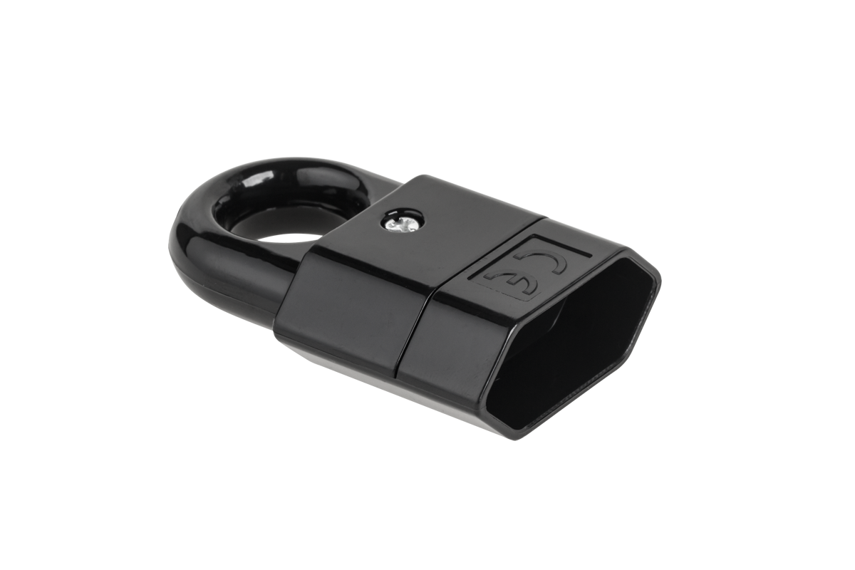 Rebel Plochá zásuvka plochá GP2C-2 čierna