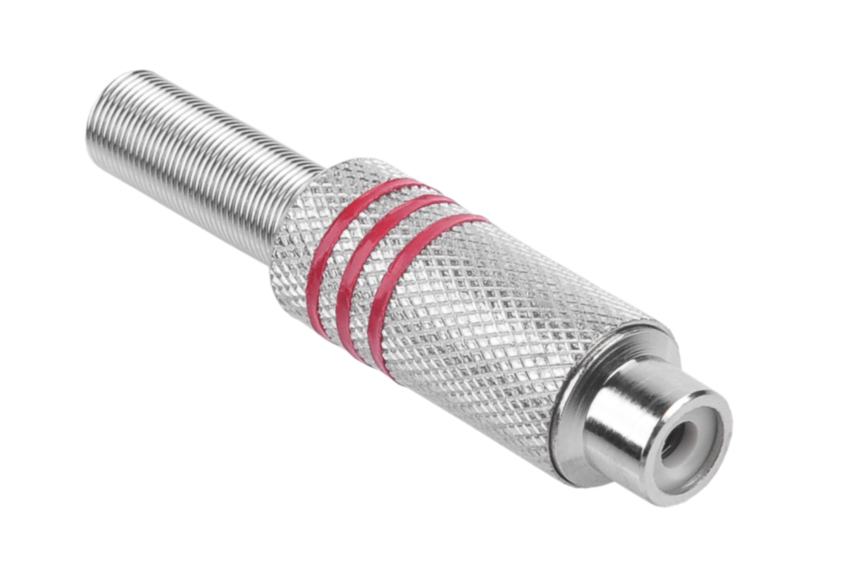 RCA konektor samica cerveny L-GNI0071B