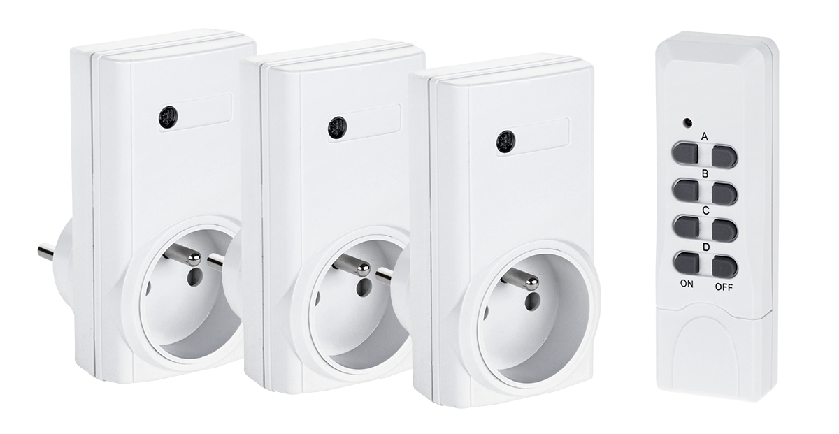 KEMOT Zásuvka na dialkové ovládanie 3x