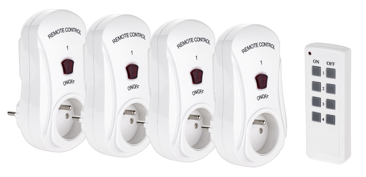 KEMOT Zásuvka na dialkové ovládanie x4