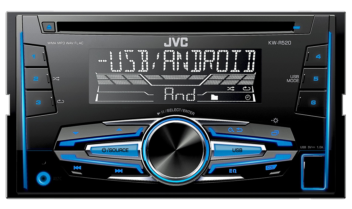 JVC Autorádio KW-R520 CD USB AUX, 2 DIN