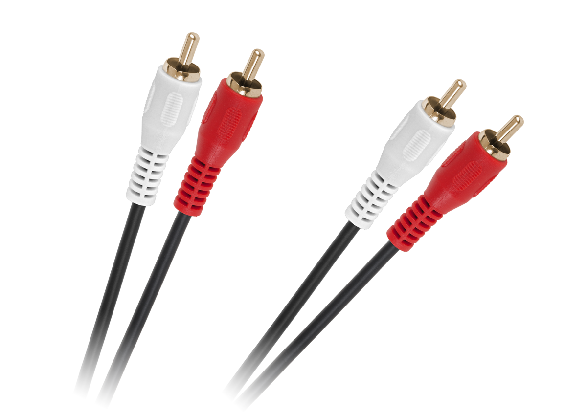 RCA kábel 2x RCA - 2x RCA 1,5 m čierny L-KPO2613-1-5