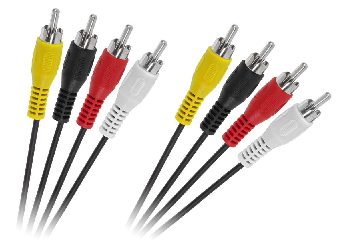CABLETECH Prepojovací kábel RCA 4x - RCA 4x, 1,8m