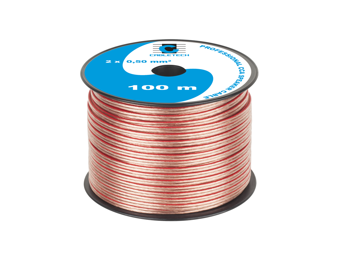 Reproduktorový kábel CCA 2x 0,5 mm 100 m L-KAB0354