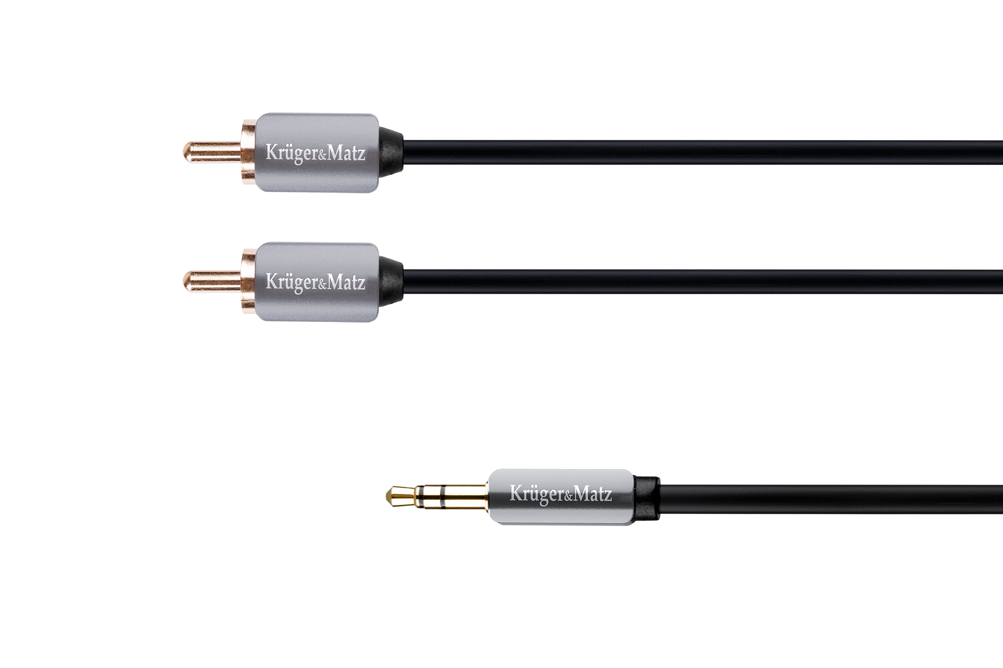 Kruger&Matz Jack 3,5mm - 2RCA stereo 1m KM0309