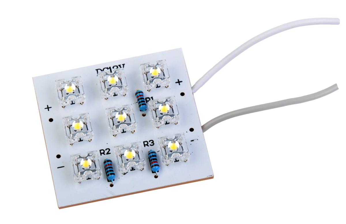 VIPOW Zoskupenie LED 9FLUX červená (PCB 40x40mm)