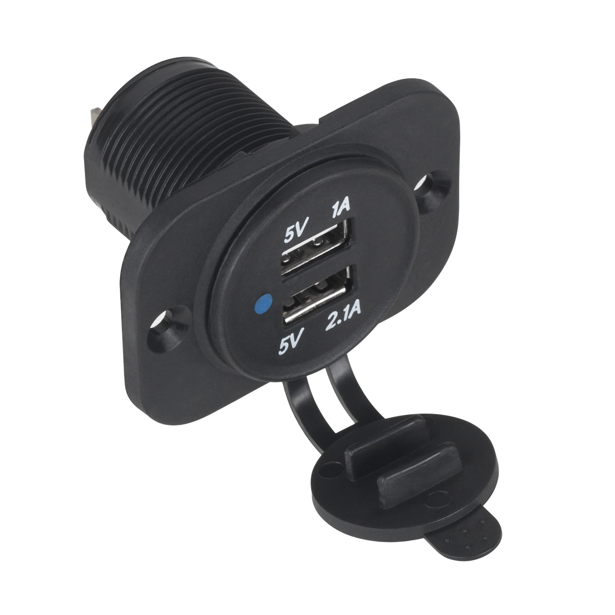 Montážna USB nabíjačka do auta 12/24 V, 2x USB L-URZ0861LX
