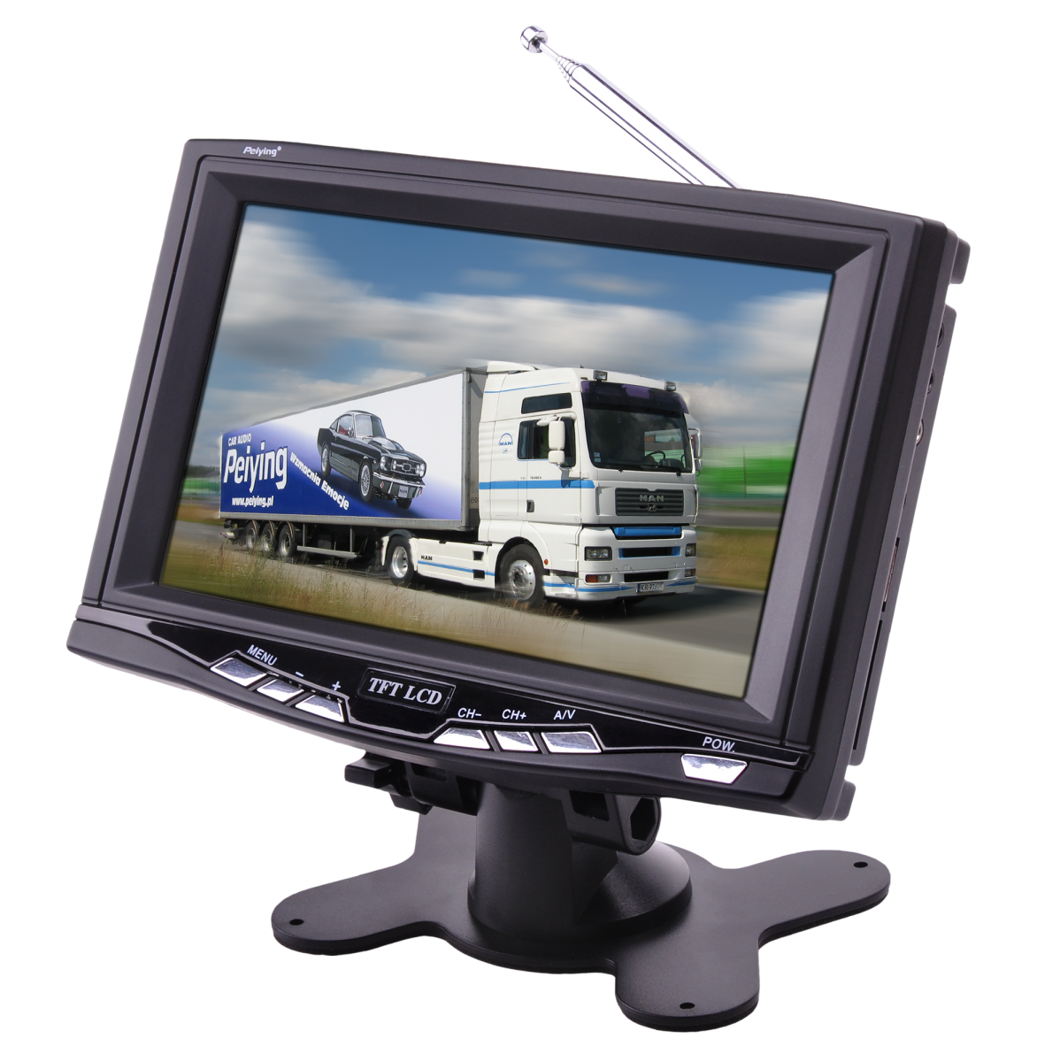 Monitor do auta Peiying 7" LCD TV, SD, USB